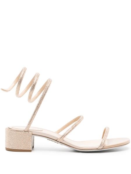 Sandale Rene Caovilla neutre din satin