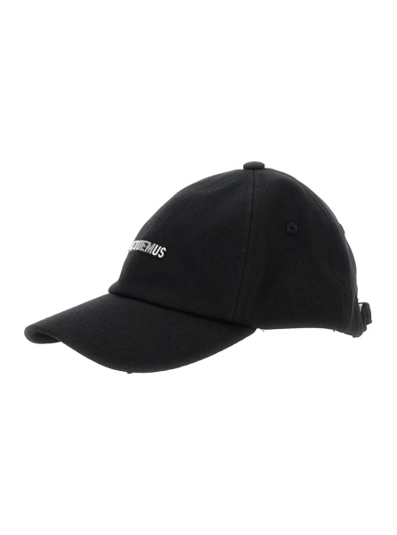 Sapca Baseball Cap 'La Casquette Gadjo' with Logo Lettering on the Front in Black Cotton for Men