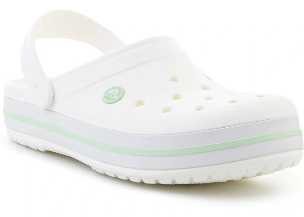Slapi CROCBAND WHITE/SERENE GREEN