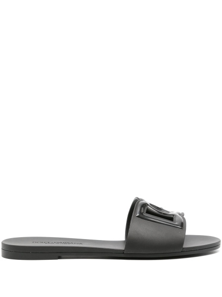 Slapi Dolce & Gabbana negri din cauciuc