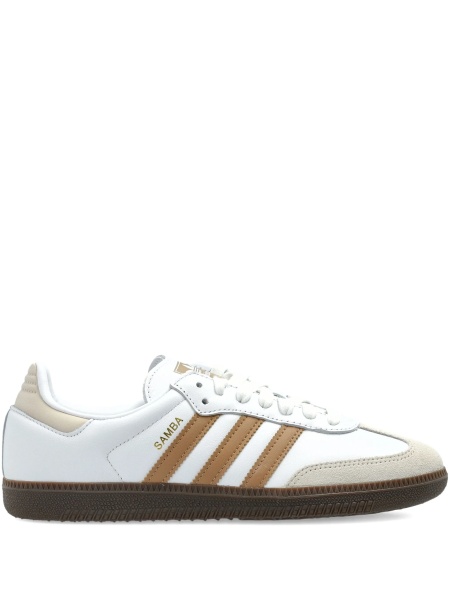 Sneakers adidas Originals samba albi din piele si piele intoarsa