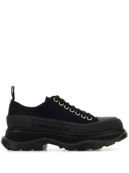 Sneakers Alexander McQueen tread slick negri din material textil