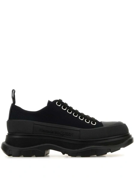 Sneakers Alexander McQueen tread slick negri din material textil