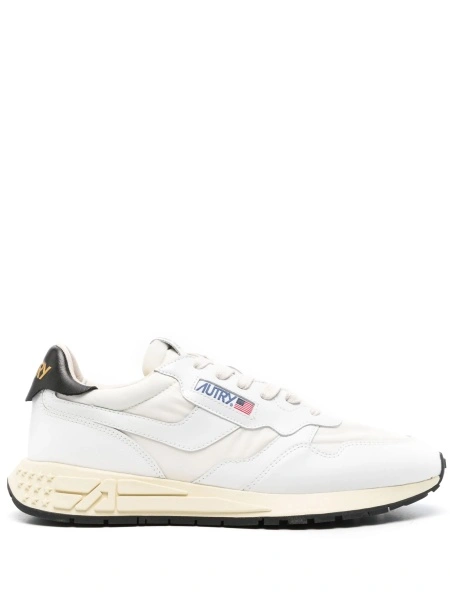 Sneakers AUTRY albi din nylon si piele