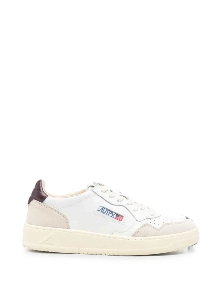 Sneakers AUTRY albi din nylon si piele