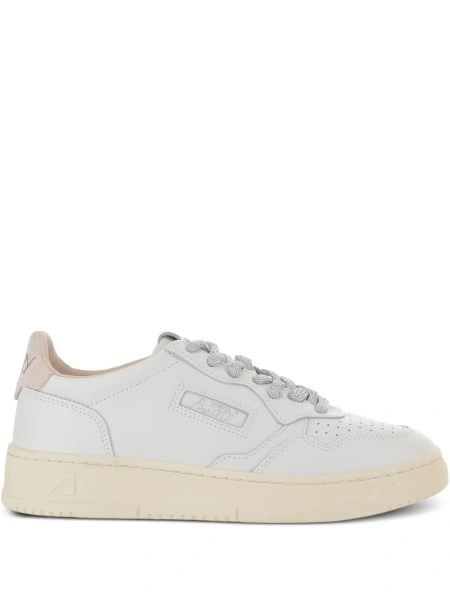 Sneakers AUTRY albi din piele intoarsa si piele