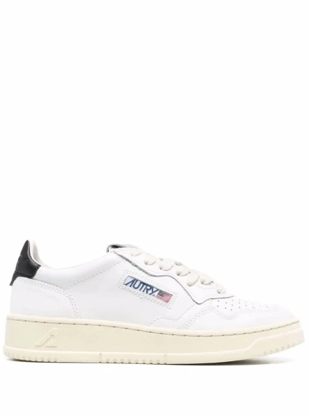 Sneakers AUTRY albi din piele 'Medalist'