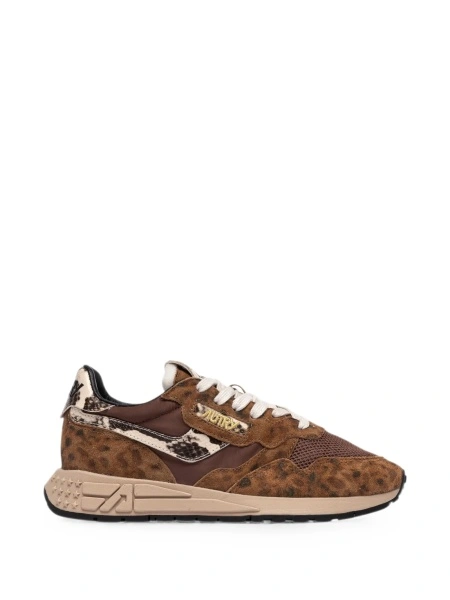 Sneakers AUTRY maro din polyester si piele intoarsa