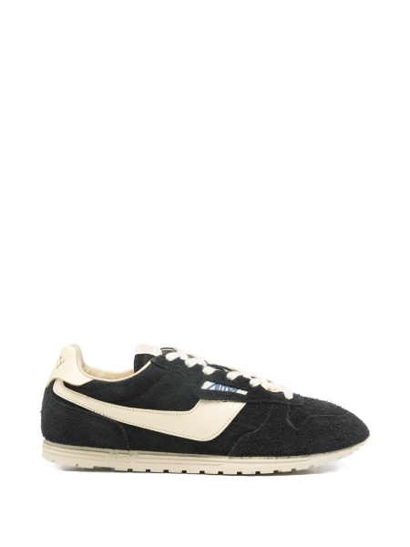 Sneakers AUTRY negri din piele intoarsa si piele