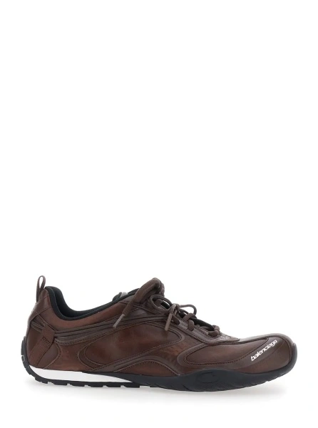 Sneakers Balenciaga maro din piele 'Radar'