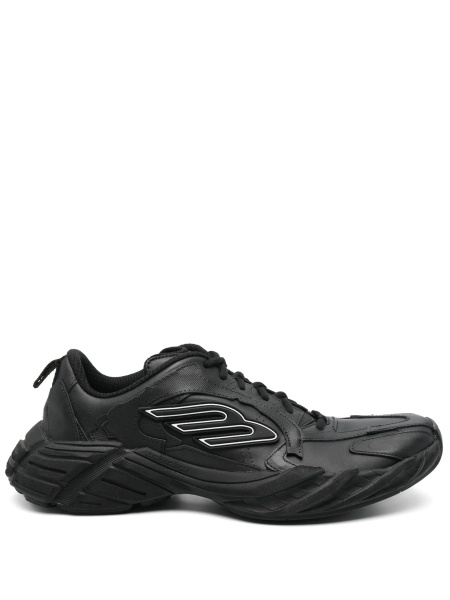 Sneakers Balenciaga negri din material textil si piele