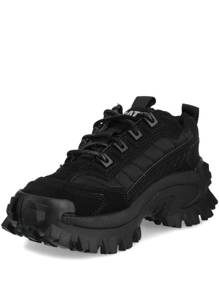 Sneakers Caterpillar negri din piele si plasa