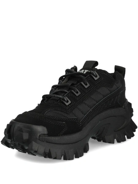Sneakers Caterpillar negri din piele si plasa