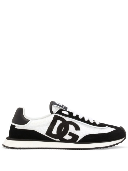 Sneakers Dolce & Gabbana negri din polyester si piele intoarsa
