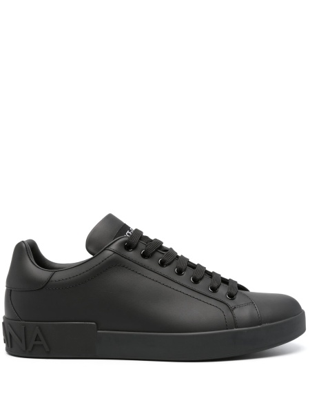 Sneakers Dolce & Gabbana Portofino negri din piele