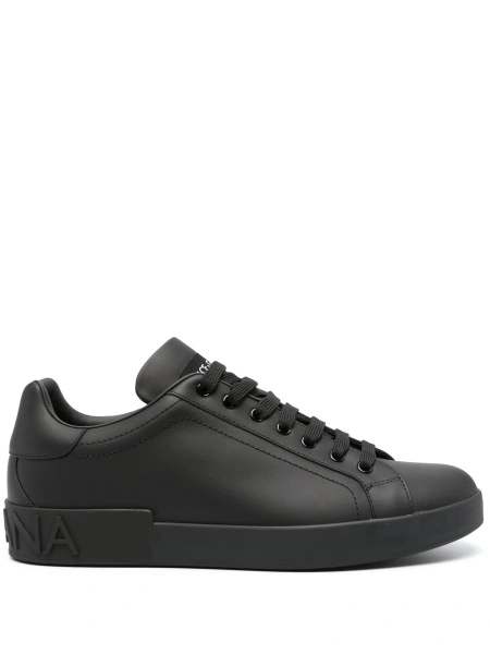 Sneakers Dolce & Gabbana Portofino negri din piele