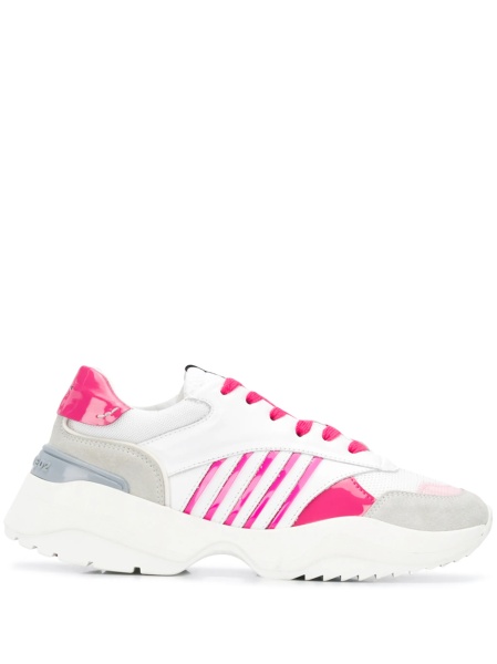 Sneakers DSQUARED2 albi din piele