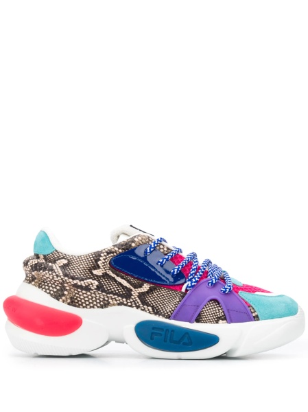 Sneakers Fila albastri din polyester si piele