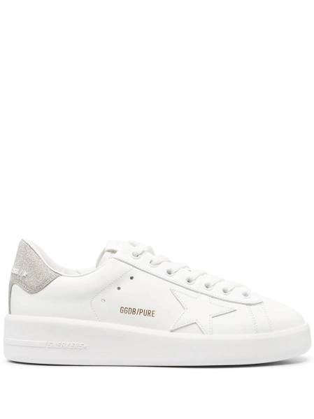 Sneakers Golden Goose star albi din piele si pvc