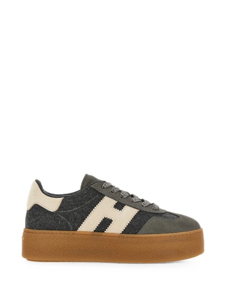Sneakers Hogan gri din poliamida si lana reciclata