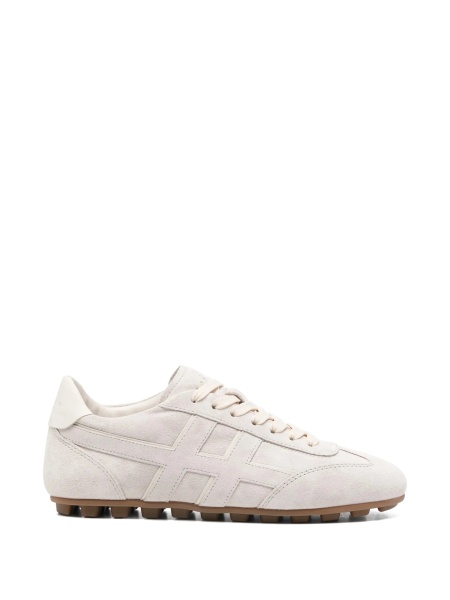 Sneakers Hogan neutri din piele intoarsa