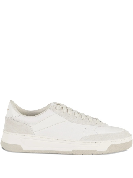 Sneakers Hugo Boss albi din piele si piele intoarsa