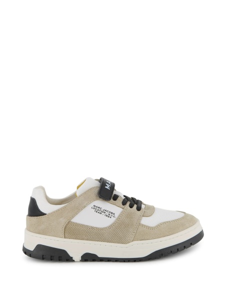 Sneakers Marc Jacobs neutri din material textil si piele intoarsa