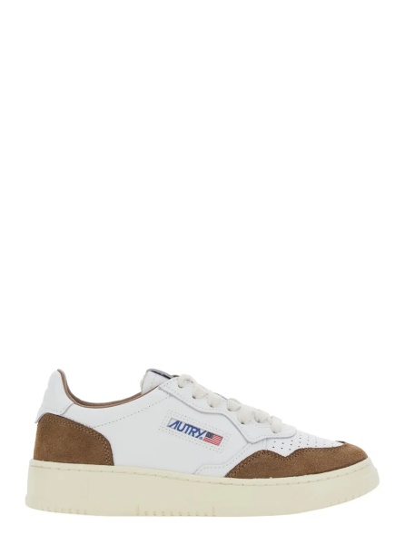 Sneakers 'Medalist' White Sneakers with Logo Patch on the Tongue and Suede Inserts in Leather for Women