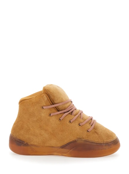 Sneakers 'Mid Vamp' Brown sneakers with front laces in suede for men