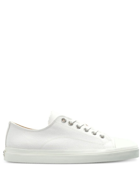 Sneakers Moschino albi din material textil