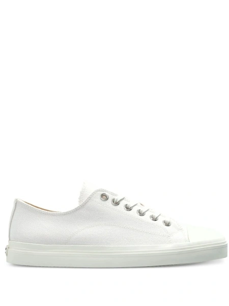 Sneakers Moschino albi din material textil