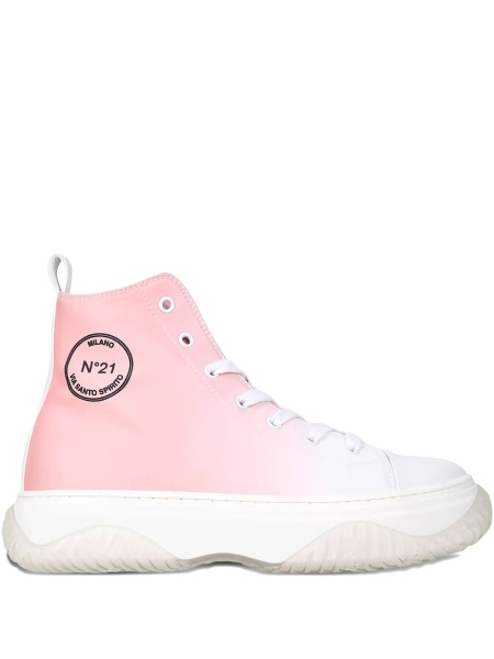 Sneakers N°21 roz din material textil