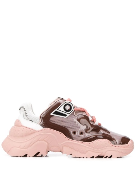 Sneakers N°21 roz din piele si pvc