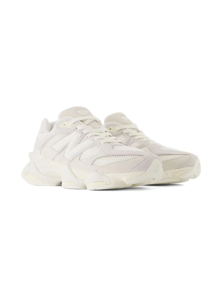 Sneakers New Balance Kids albi din piele eco si material textil