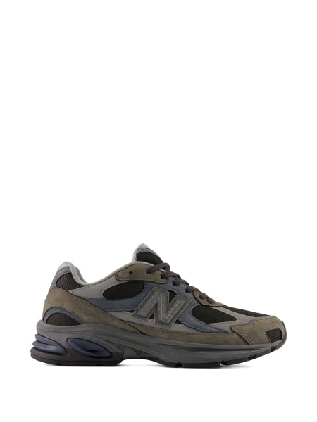 Sneakers New Balance verzi din piele intoarsa si plasa