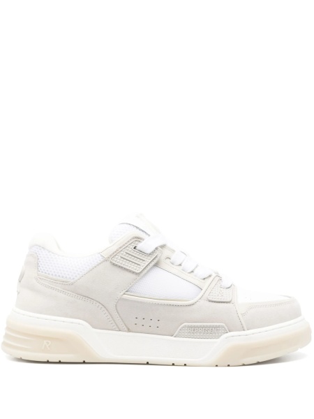 Sneakers REPRESENT albi din piele si piele intoarsa