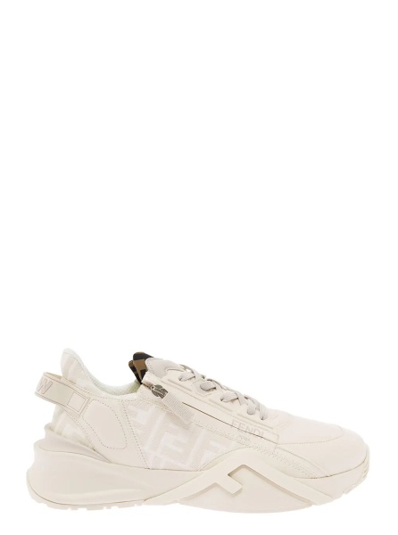Sneakers Sneaker 'Fendi Flow' with FF Jacquard Logo Print and White Leather Men