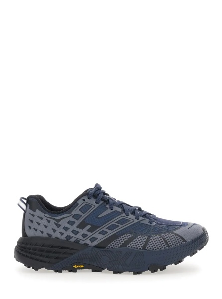 Sneakers Sneaker 'U Speedgoat 2TS' Blue Low Top with Laces with Print and Lettering Logo on the Side in Tech Fabric Unisex