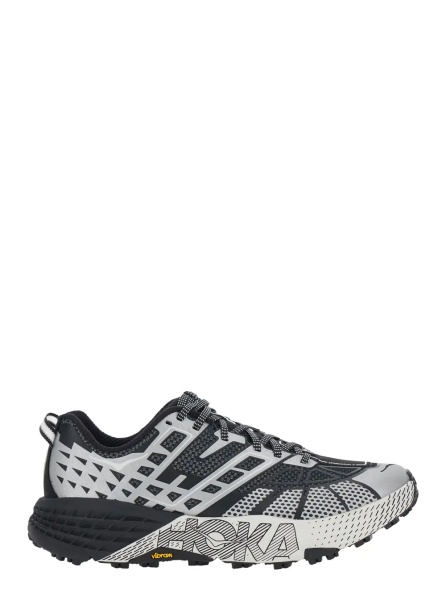 Sneakers Sneaker 'U Speedgoat 2TS' Low Top with Laces with Print and Logo Lettering on the Side in Black Tech Fabric Unisex