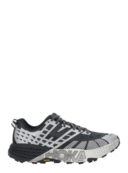 Sneakers Sneaker 'U Speedgoat 2TS' Low Top with Laces with Print and Logo Lettering on the Side in Black Tech Fabric Unisex