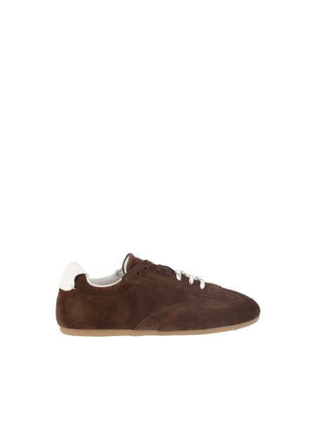Sneakers Tb.24 Suede Chocolate Brown Leather Sneakers heel height 1 cm