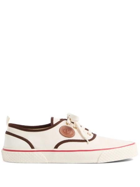 Sneakers Valentino Garavani albi din piele si vascoza