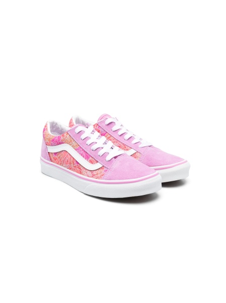 Sneakers Vans roz din piele intoarsa si material textil