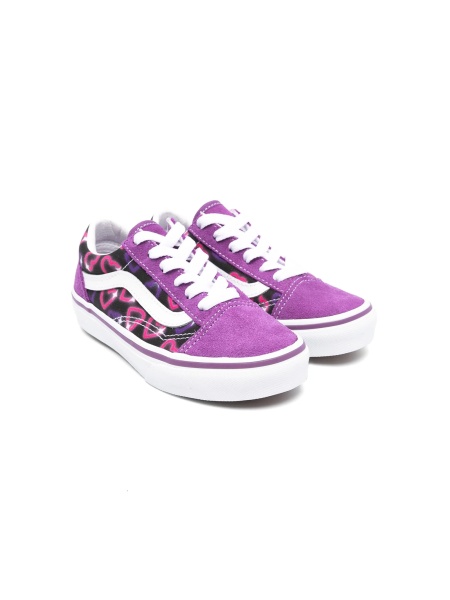 Sneakers Vans violet din piele si material textil