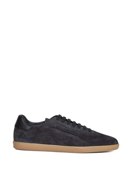 Sneakers ZEGNA albastri din piele intoarsa si piele