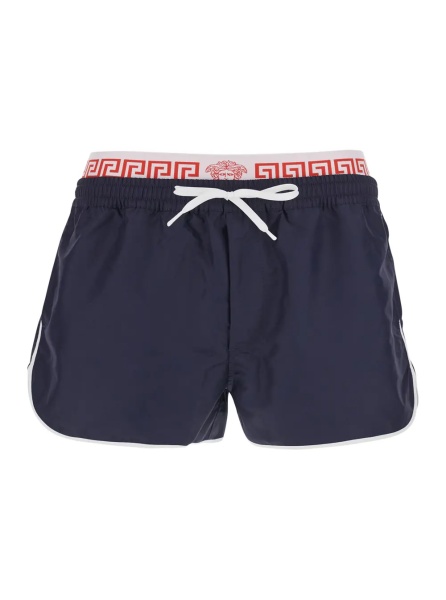 Sorturi Blue Swim shorts with logo band in Tech Fabric Men