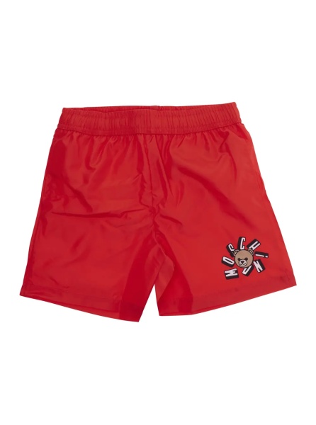 Sorturi red Swim shorts with elasticated waist and logo on the front in tech fabric boy