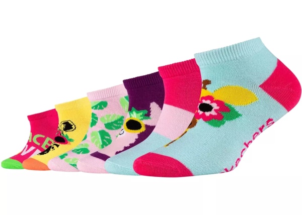 Sosete 6PPK Girls Casual Fancy Sneaker Socks