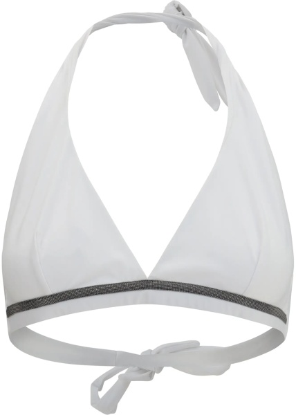 Sutiene Tech jersey Bikini Top with monili