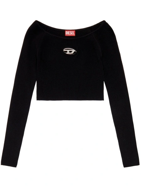 Top tricotat Diesel negru